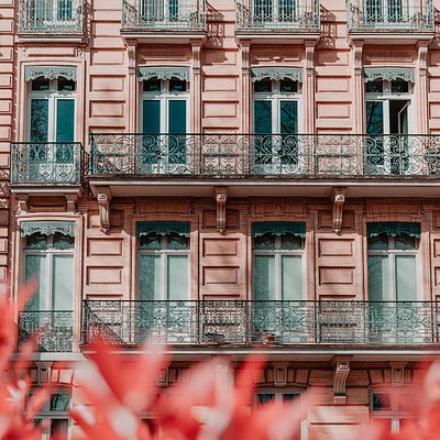 Colorful buildings in Toulouse, France