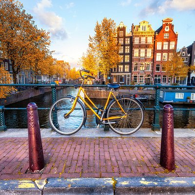 Bicycle on a bridge in Amsterdam