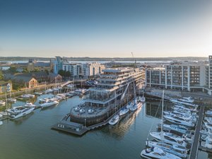 Southampton Harbour Hotel & Spa in Southampton, image may contain: Waterfront, Harbor, Pier, Yacht