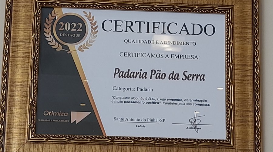 Certificado de Excelência 