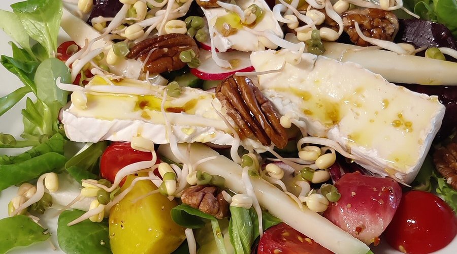 Brie- and Manchego cheese salad
