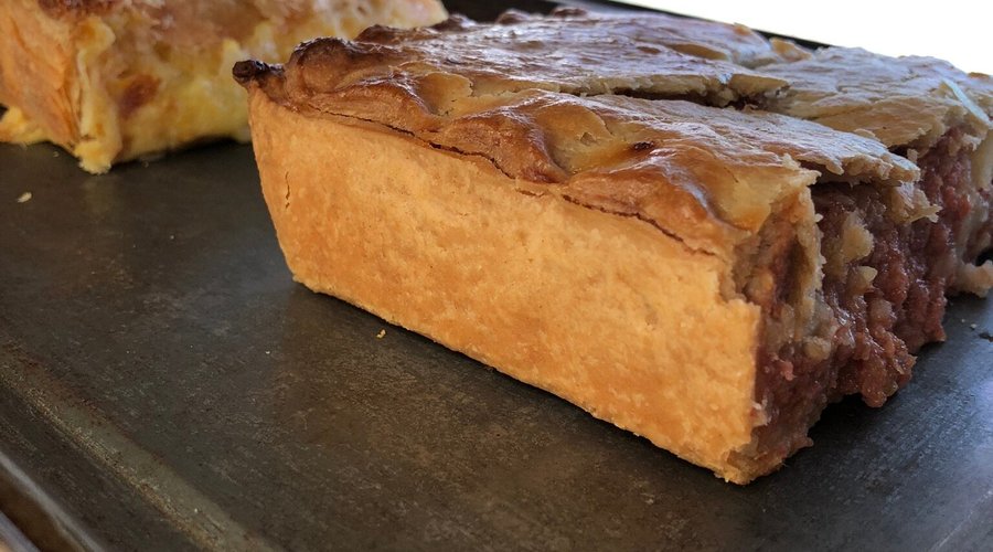 Corned beef onion & potato, cheese onion & potato tray bakes are to die for