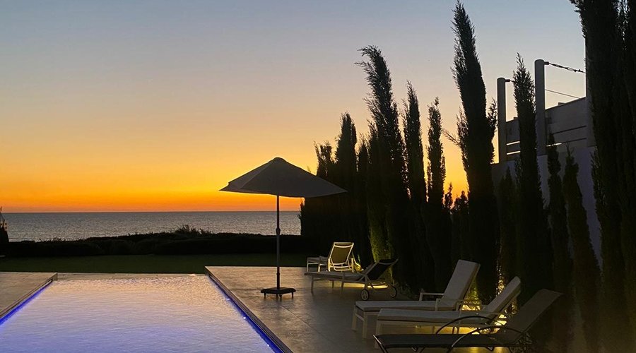 One of the many amazing sunsets. (Viewed from our lounge)!