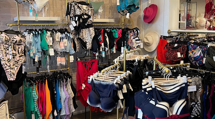 Extensive selection of swimwear available all year round.