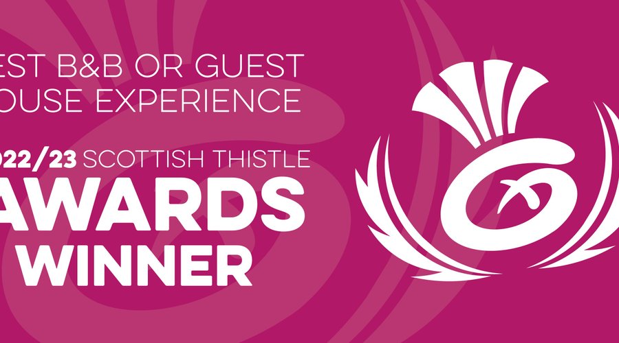Awarded Best B&B experience for the Lothian & Borders region Oct 22. Through to National final in Feb 23.  