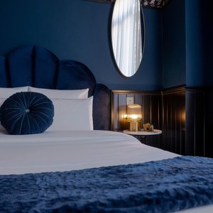 Craves Hotel in Brussels, image may contain: Furniture, Indoors, Bedroom, Bed