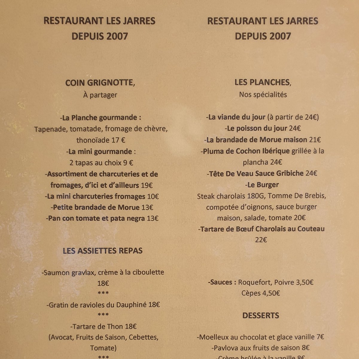 LES JARRES, Castillon-du-Gard - Menu, Prices & Restaurant Reviews -  Tripadvisor