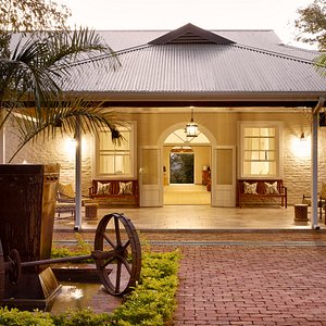 The entrance to the lodge