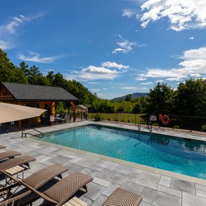 The Lodge - Seasonal outdoor pool with cabana with TV.