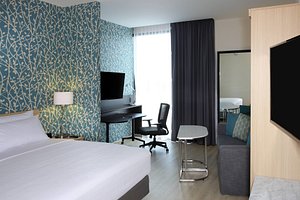 Fairfield Inn & Suites by Marriott Mexico City Vallejo in Mexico City, image may contain: Chair, Furniture, Bed, Screen