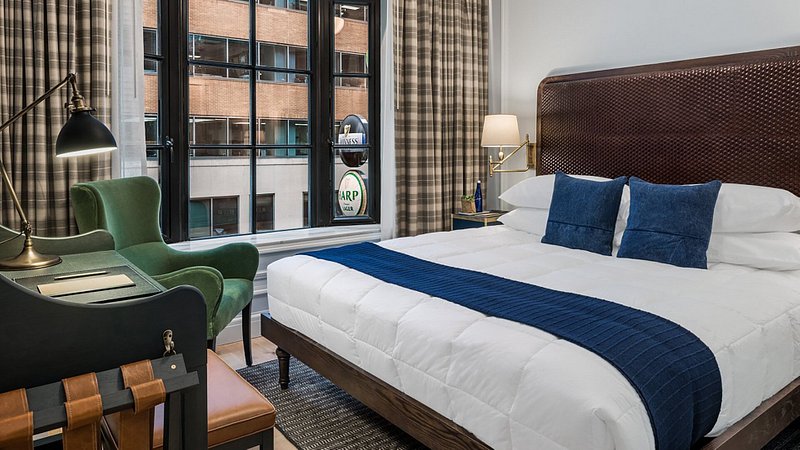 Guest room at Merrion Row Hotel and Public House in New York City
