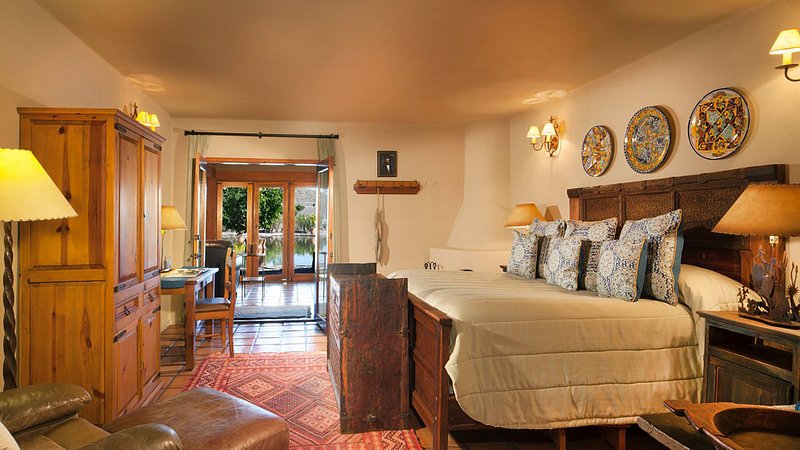 Guest room at Cibolo Creek Ranch, in Marfa, Texas