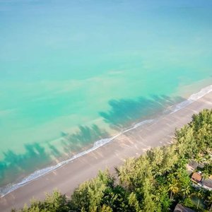 outrigger khao lak beach resort beach aerial