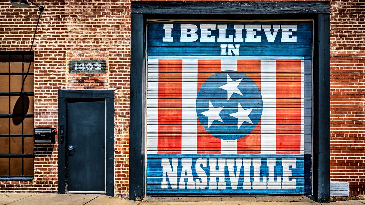 I Believe in Nashville mural at Marathon Motor Works Museum 