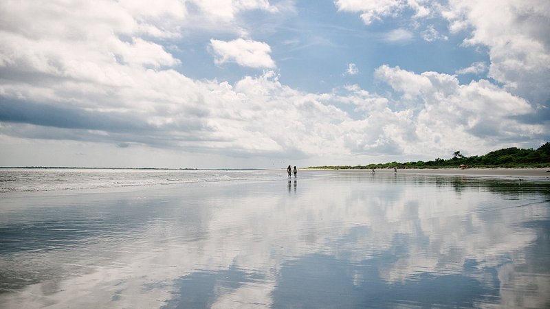 Panoramic view of Sullivan’s Island coast
