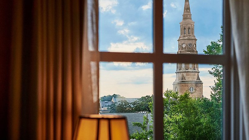 View of downtown Charleston from a room at The French Quarter Inn