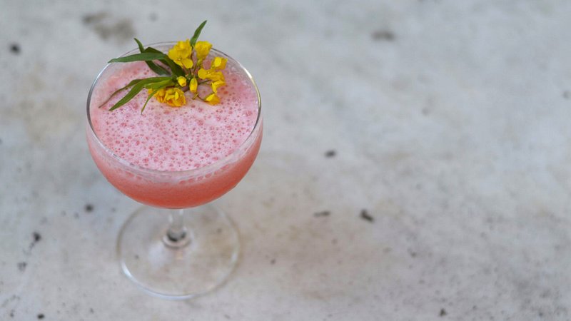 Strawberry Fields cocktail at The Gin Joint in Charleston