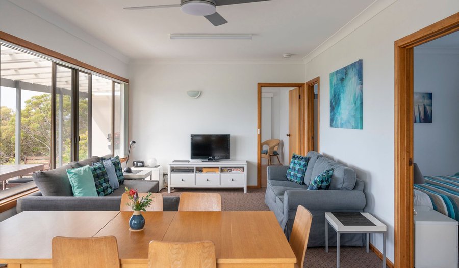 Jireh House: Open plan living and dining area.