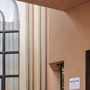 Mercure Hotel Nairobi Upper Hill in Nairobi, image may contain: Interior Design, Door, Plywood, Wood