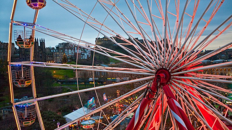 Ferris wheel at Hogmanay festival in Edinburgh, Scotland