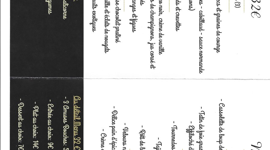 carte traiteur de fin d'année