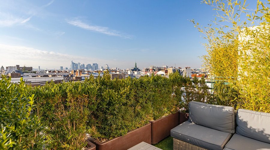 Vue sur la Dèfense terrasse supérieure