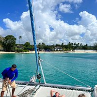 5 hour small group catamaran cruise from bridgetown with lunch