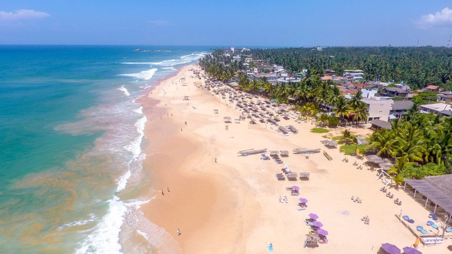 Areal view of the beach 