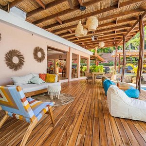 Hotel Arco Iris in Tamarindo, image may contain: Wood, Resort, Hotel, Chair