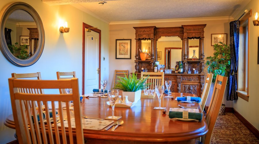 Our informal dining room where friends are made, stories are swapped and board games played.