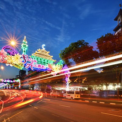 Geylang Serai lit up with Hari Raya lights