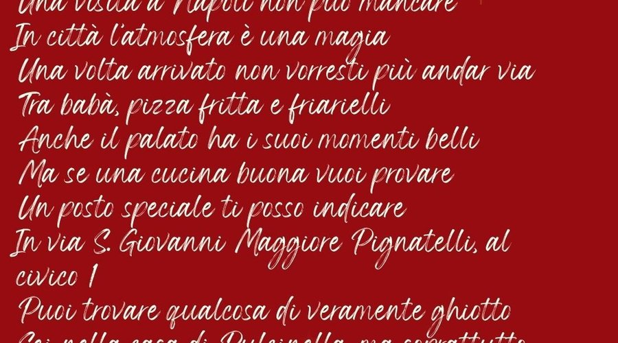 Poesia scritta dai nostri amati clienti...I Perugini ❤️