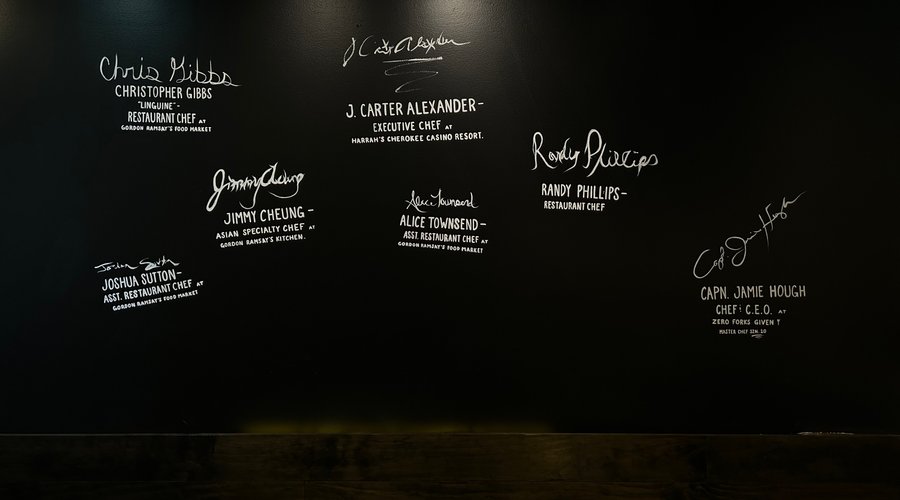 Chef’s who have signed our wall. They swear by our Soup Dumplings and the environment we provide.
Come check us out.