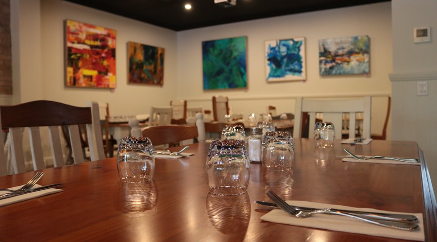 Artworks by local artists change each couple of months. Drop in to buy some wonderful art. 