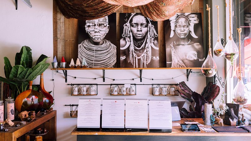 World photography on display inside Flavors From Afar