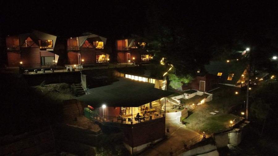 Night view of tatvam resort