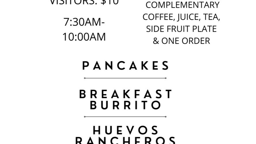 Breakfast menu 