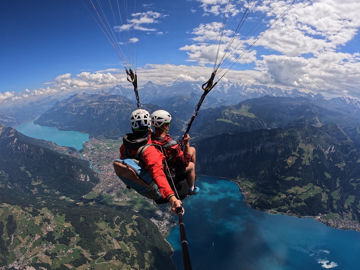 paragliding over interlaken