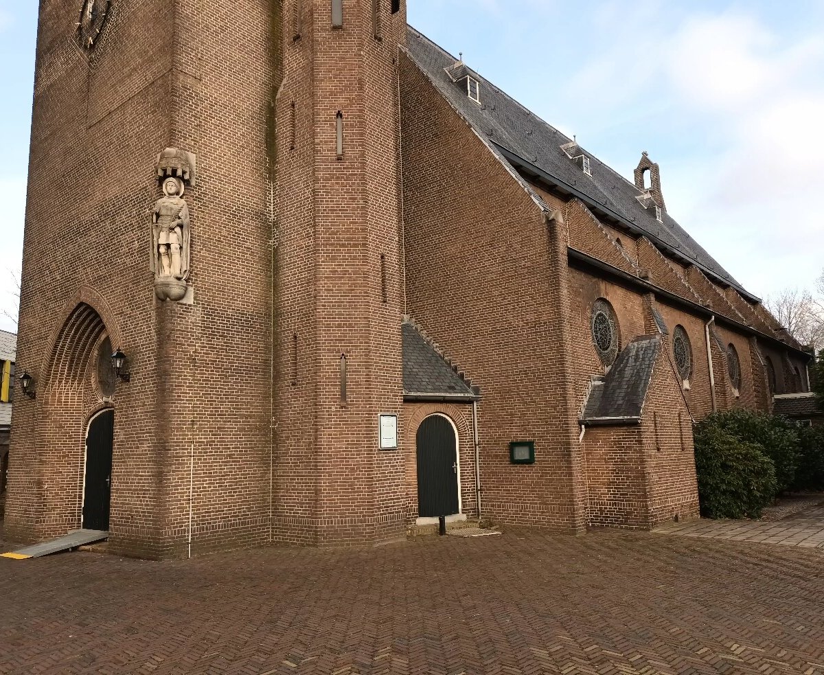 B W View To Sloten Village Pancratiuskerk Sloten Amsterd Flickr