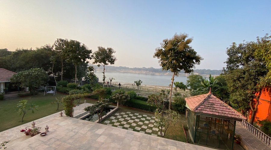 The view from the Ganga facing room, and around the property.