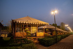 Om Vilas Benares in Varanasi, image may contain: Hotel, Resort, Garden, Outdoors