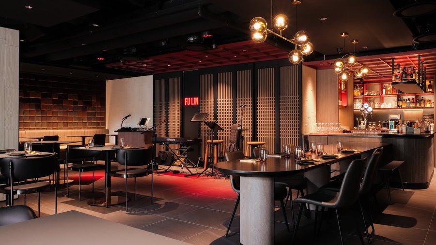 Interior with live band