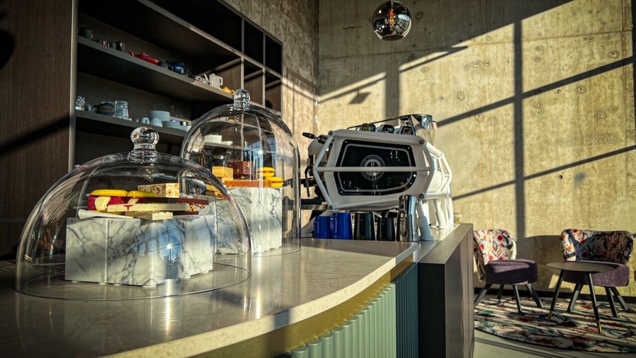 View on our San Remo Cafe Racer where we brew coffee from Manhattan Coffee Roasters. 