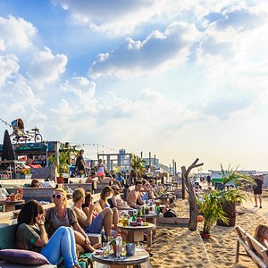 Beach club at  Scheveningen beach
