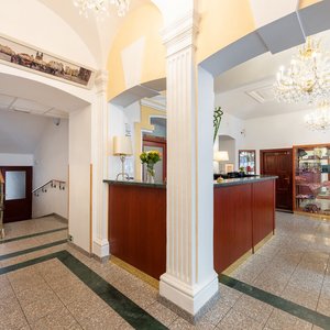 Hotel Libero in Prague, image may contain: Couch, Living Room, Home Decor, Interior Design