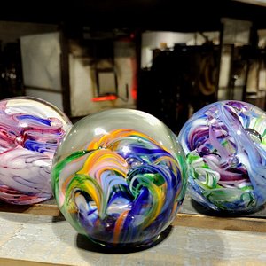 Memorial Glass - Flower Globe or Paperweight – Rosetree Blown Glass Studio  and Gallery