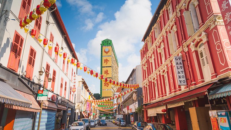 Chinatown district in Singapore