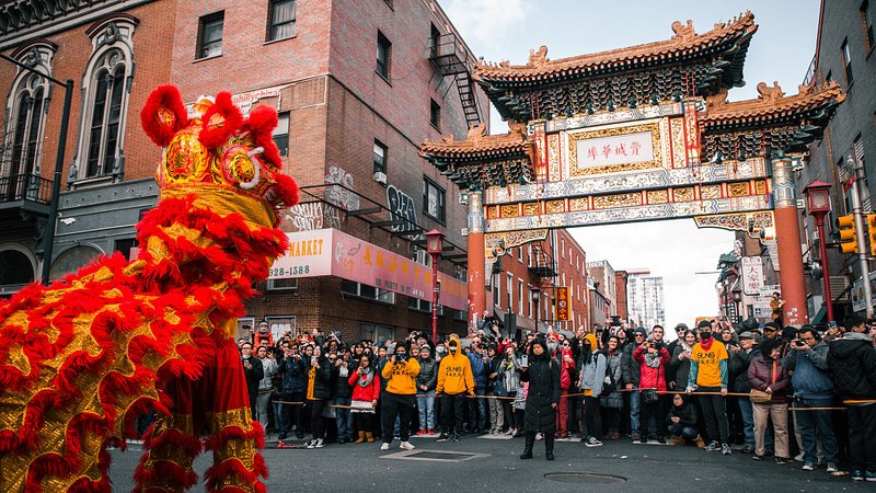 Dancers during Chinese New Year in Philadelphia
