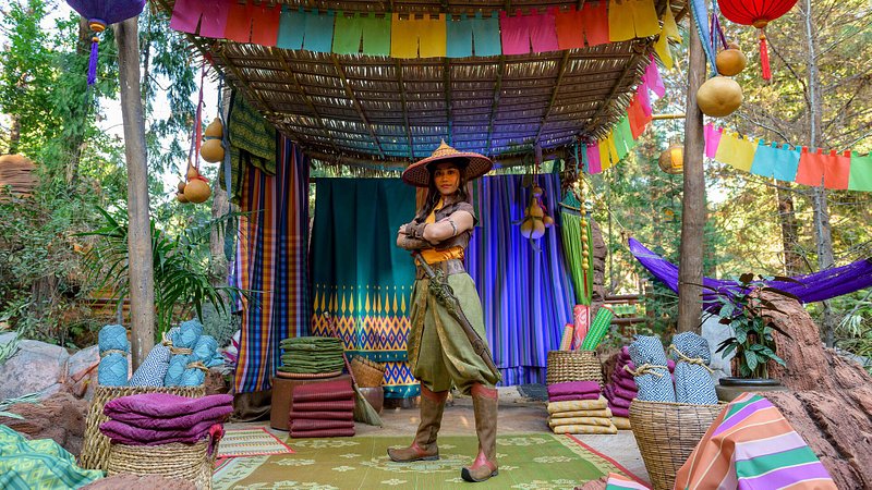 Raya from Raya and the Last Dragon at Disneyland’s Lunar New Year celebration
