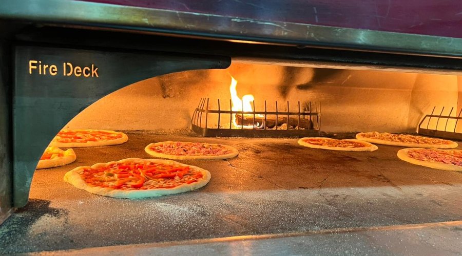 Wood-fired Neapolitan  pizza 